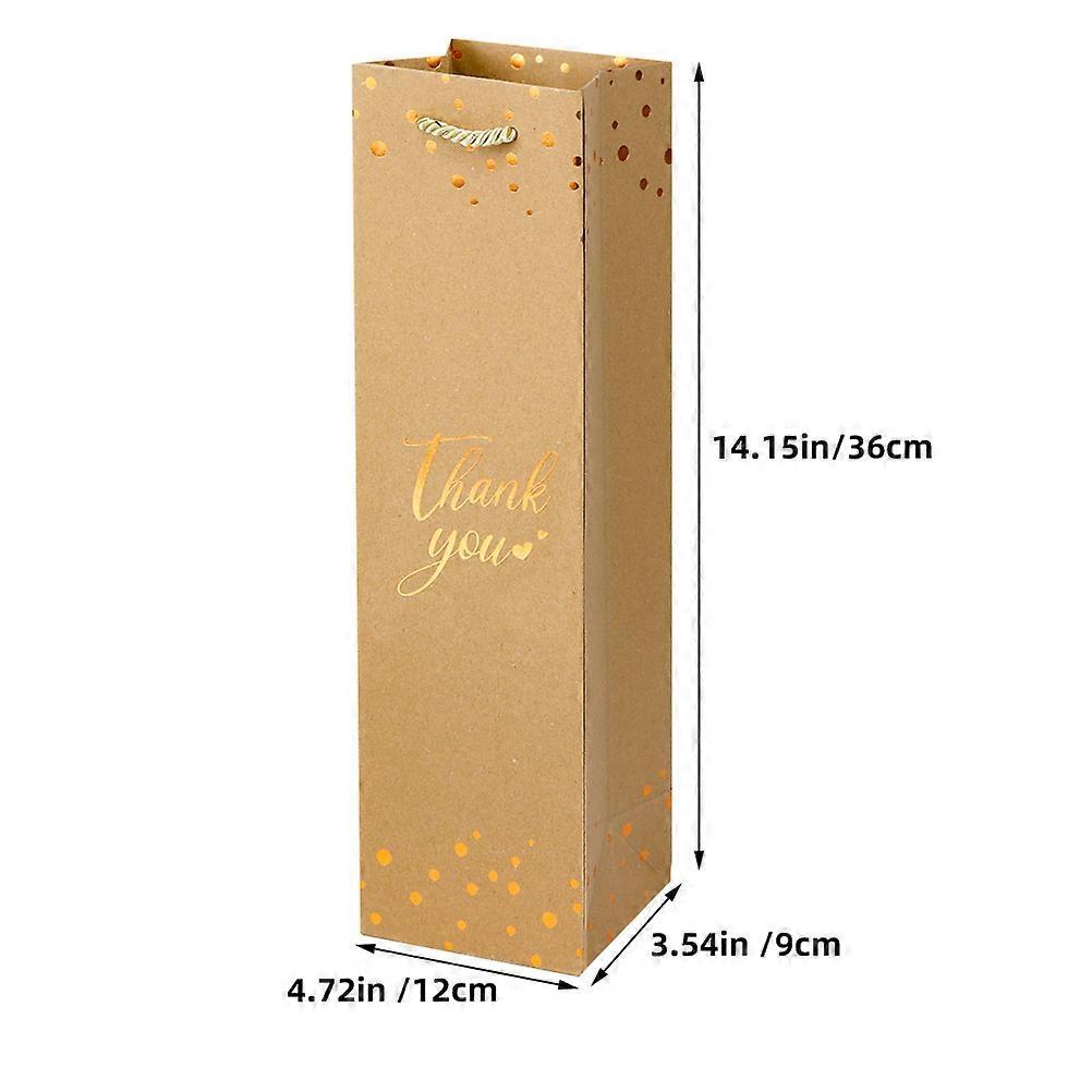 The Khaki Wine Gift Bag Is Made of Kraft Paper and Is Perfect for Storing 12 Wine Bottles.