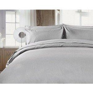 R.T. Home - Egyptian Luxury Extra-Long Staple Cotton Hotel Quality Single Size Flat Bed Sheet, 180x270cm, 500 Thread Count Sateen Weave, Silver Gray