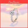 Valentine's Day Tiktok Live Edition Imitation Morganite Diamond Ring Six-prong Snake Ring 1 Carat Pt950 Openable Ring For Women