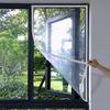 DTGJ Magnetic Screen Windows Mosquito Net Customized size white Invisible Fiberglass Mesh Air Tulle Anti insect fly Curtains