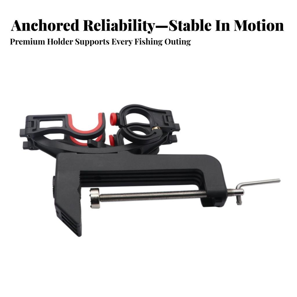 Clamp-on Rod Holder Adjustable Double Fishing Stable for Anglers