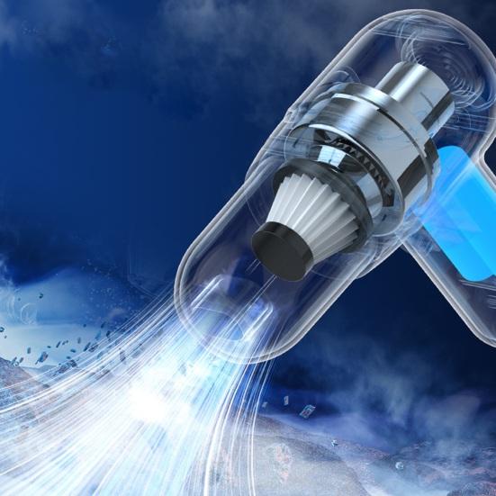 Handheld Car Vacuum Cleaner, Portable Vacuum Cleaner and Air Duster, High Power Rechargeable Vacuum with Multiple Nozzles for Car Home Office