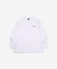 Leubase Old School Bag Red Logo Oversized Long Sleeve T-Shirt_White
