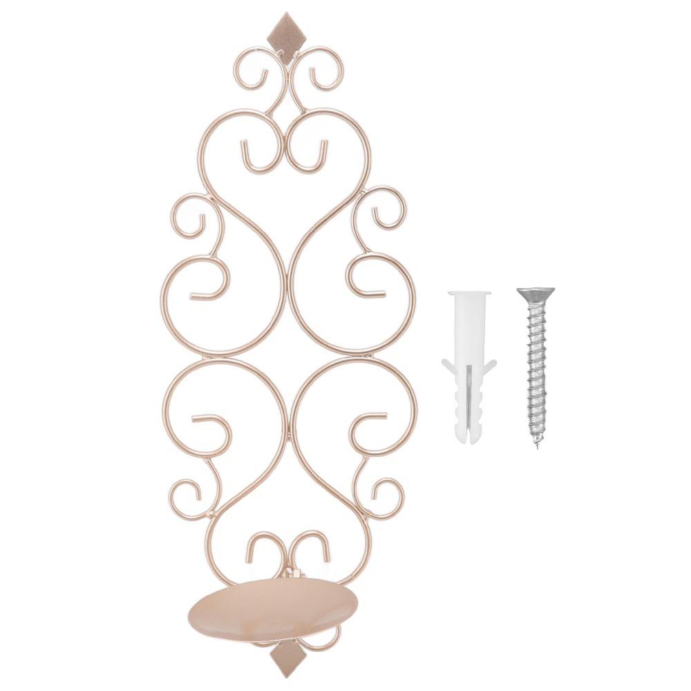Golden Foldable Iron Candle Holder Iron Wall Candle Decor Stable Candle Stand Living Room