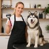 Dematting Comb for Dogs And Cats Double-Sided Pet Grooming Brush Stainless Steel Cat Undercoat Rake with Dog Brush Thick Fur Non-Slip Handle