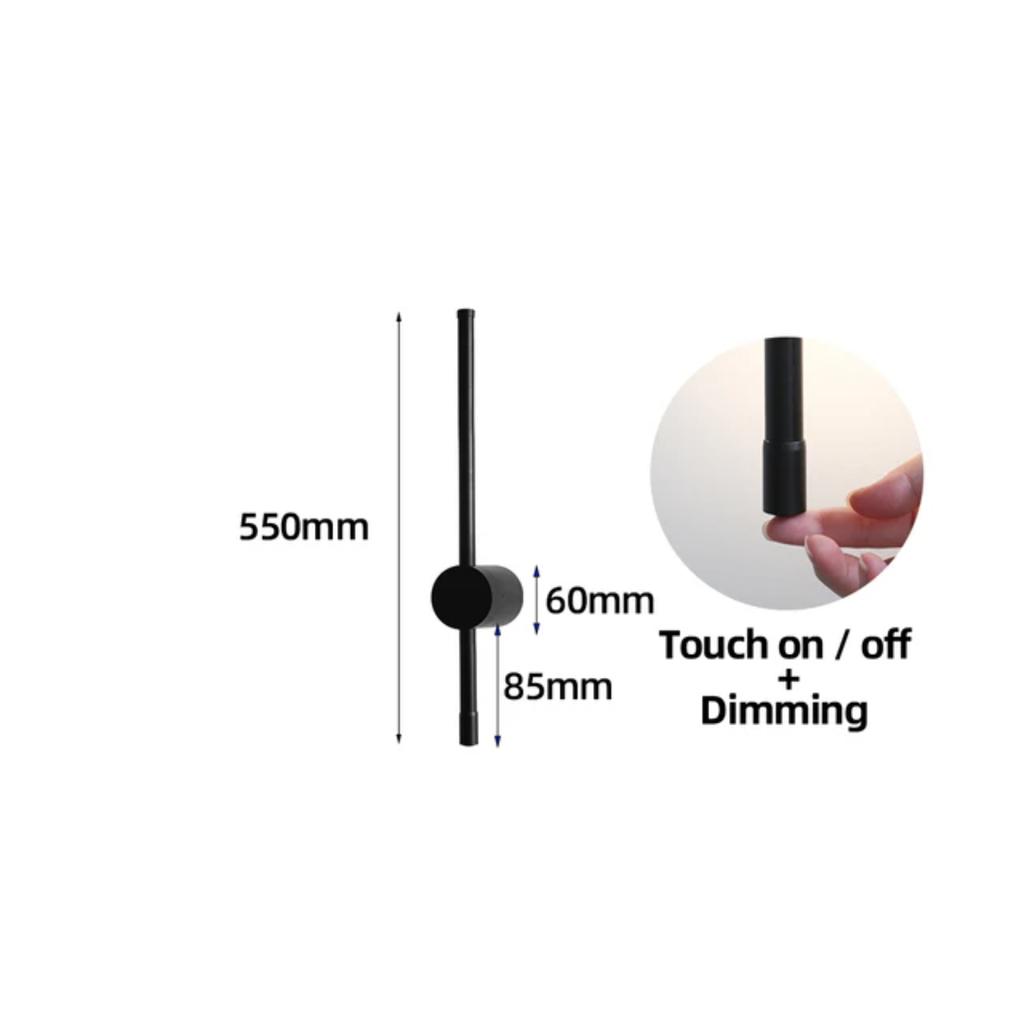 New Modern LED Wall Light 100cm/120cm Sconce Interior Bedroom Black White