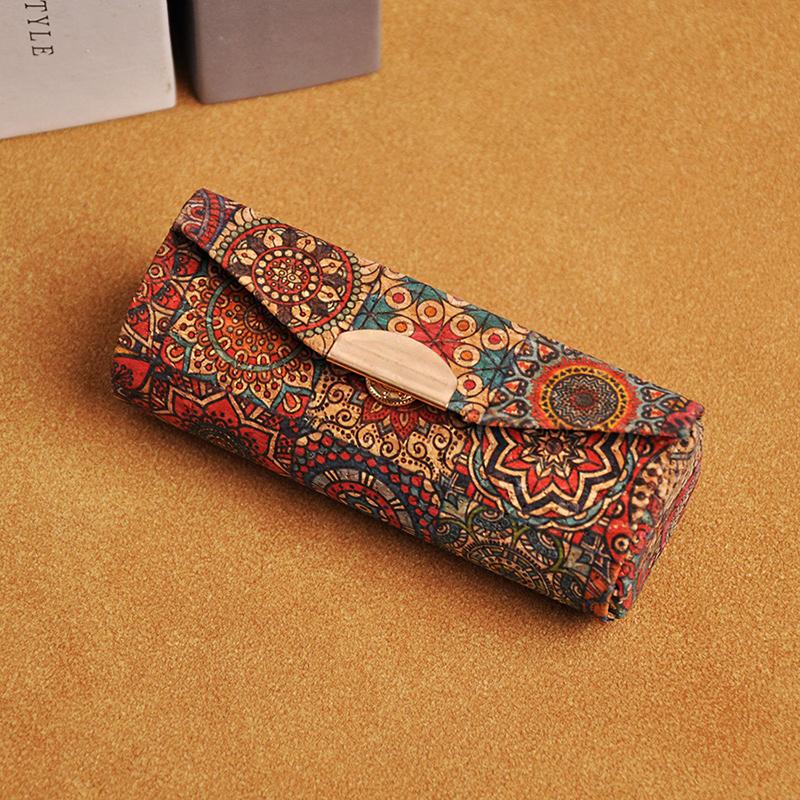 1pc Lipstick Case With Mirror Lipstick Case Retro Floral Wooden Lipstick Box Mini Portable Jewelry Case Home Storage Box