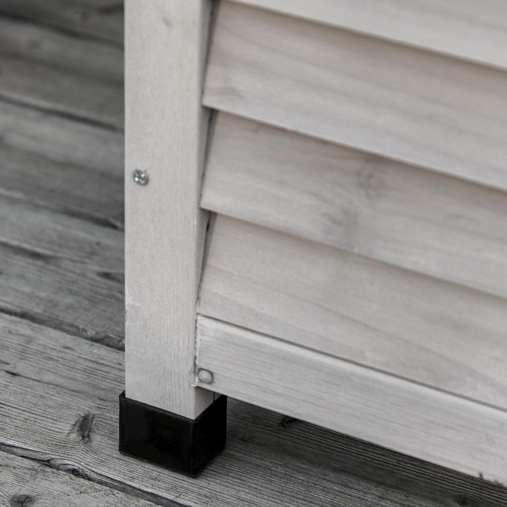 Gartenbox Weather Resistant Breathable Cushion Box Storage Box Spruce Wood Gray 127 X 56 X 60 Cm