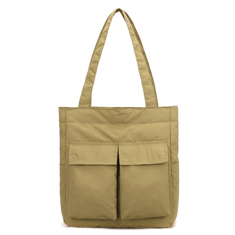 

Vintage Portable Shoulder Bag Solid Color Crossbody Bag Women s Travel Bag Tote Bag хаки