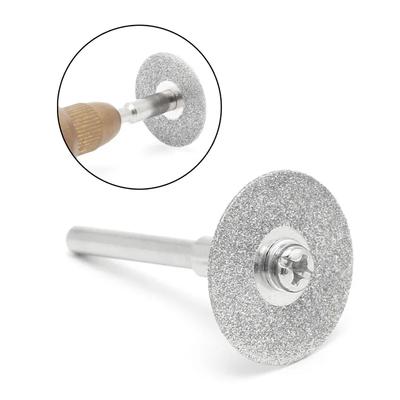 5 pezzi Dischi da taglio diamantati 22mm Mini lama diamantata da taglio con 1 pezzo Alberino di collegamento per trapano Dremel Adatto utensile rotativo