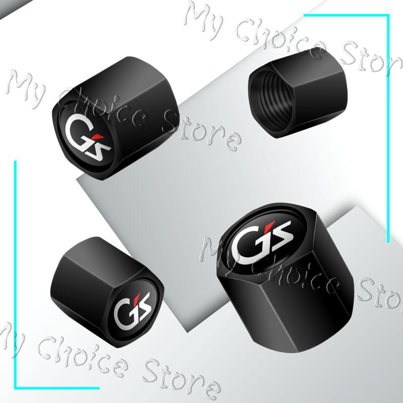 4Pcs/lot GS Emblem Car Wheel Tire Valve Caps Tyre Stem Airdust Waterproof Covers For Toyota RAV4 Hilux Voxy Noah Zrr80 65 R70
