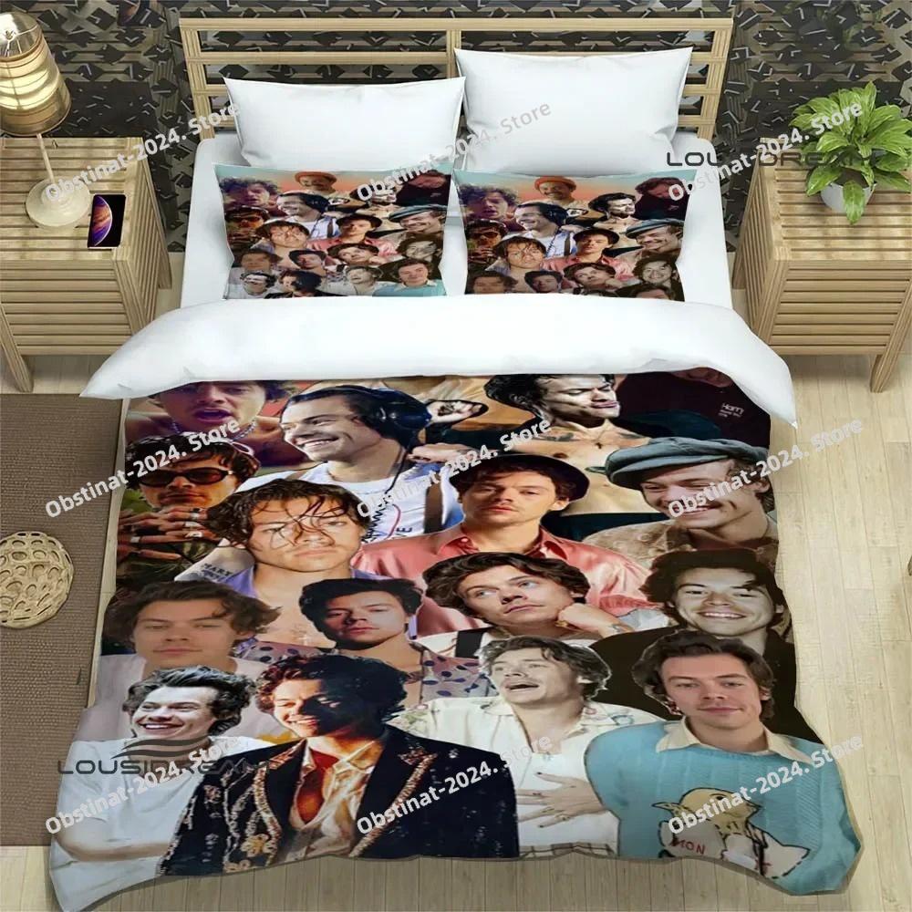 

Singer H-Harry-S-Styles Bedding Sets exquisite bed supplies set duvet cover bed comforter set bedding set luxury birthday gift AU Single(140*210cm)3pcs