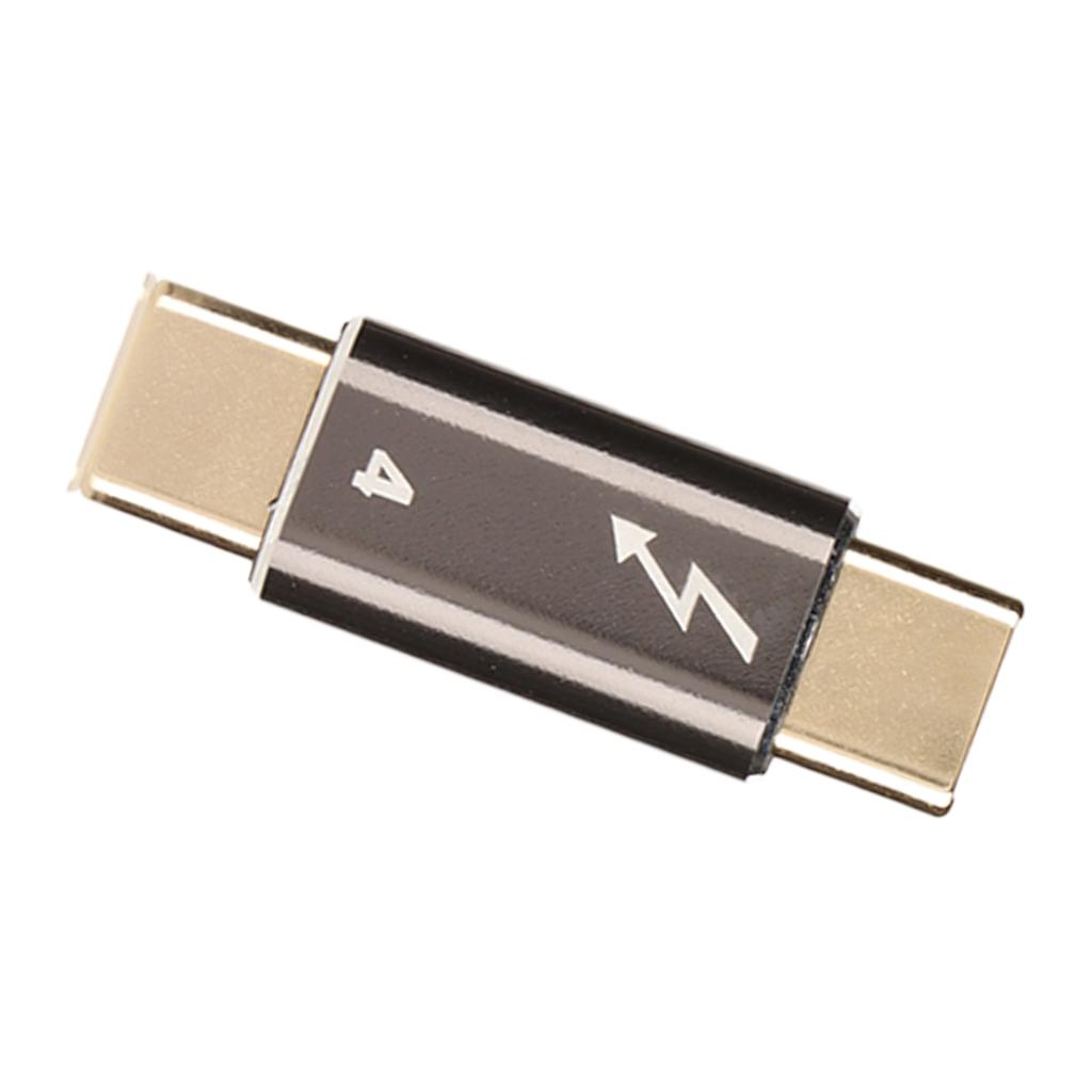 Type C Male to Type C Male Adapter Aluminium Alloy 40Gbps PD Fast Charging USB C Male to Male Connector