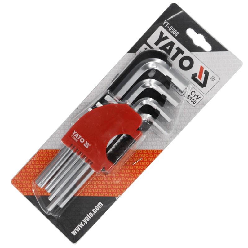 YATO Long Flat Head Hex Key Set
