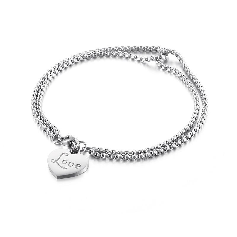 Karun Stainless Steel Bracelet - Japanese & Korean Style, Unisex Fashion Titanium Steel Accessory