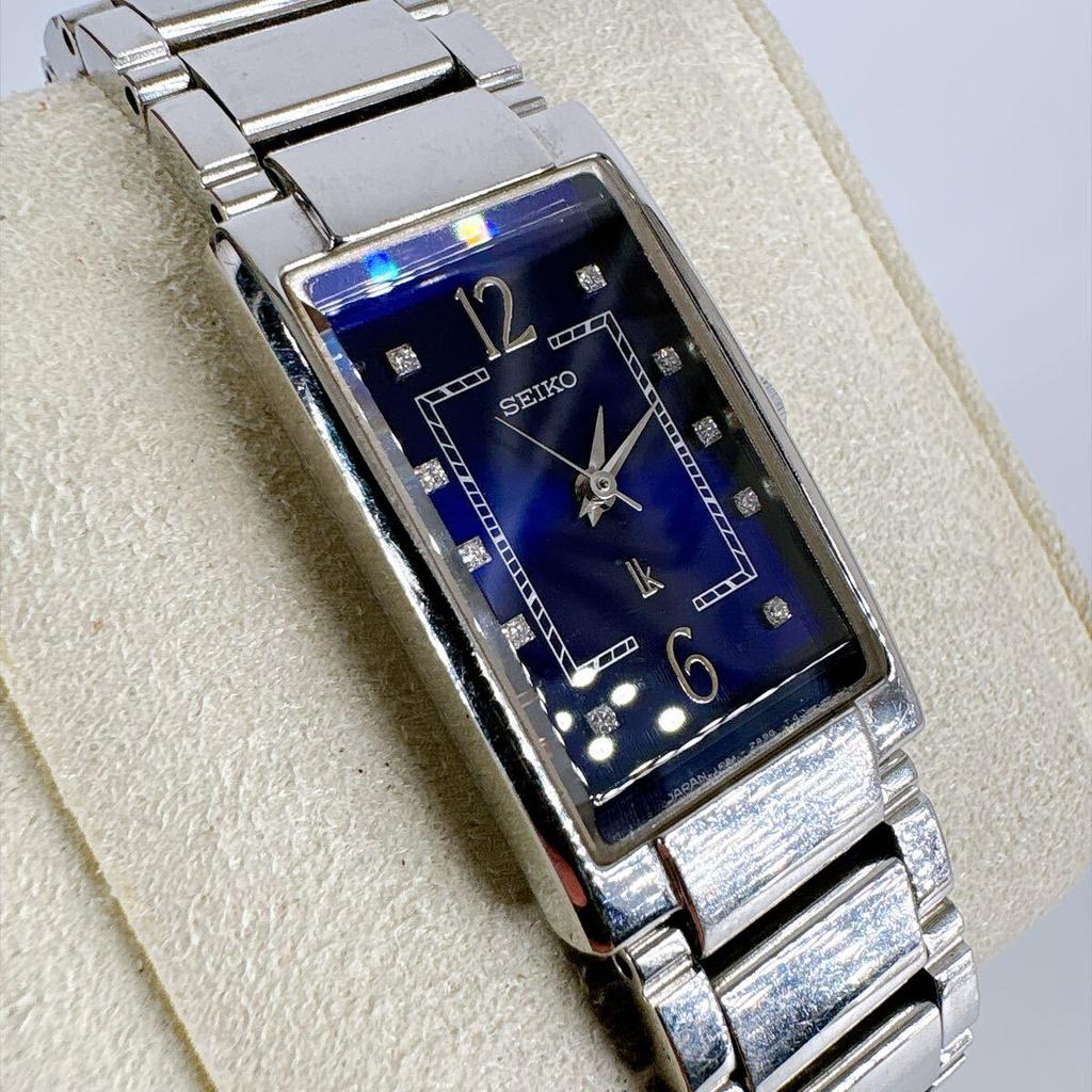 SEIKO Battery Lukia Navy Blue Rectangular New Replaced/Women's Watch, Square, Dial, Quartz