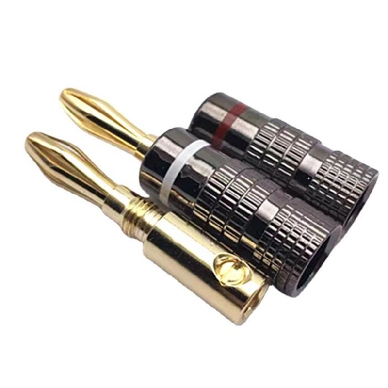4mm Banana Socket Connector Gold Plated with Screw Lock Binding Post Speaker for Home Electronics Laboratory