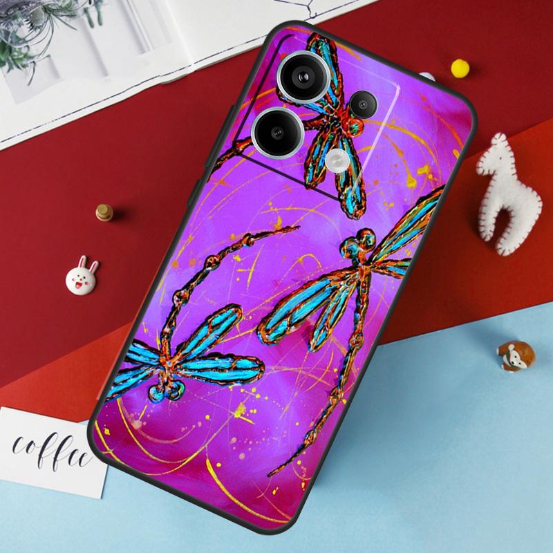 Dragonfly Case For Xiaomi Redmi Note 13 Pro 14 12 11 10 15 Pro Plus Redmi 10C 12C 13C 14C 15C 15 Cover