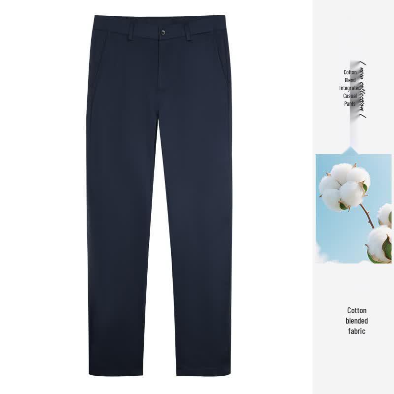 Мужские однотонные брюки в стиле business casual 35