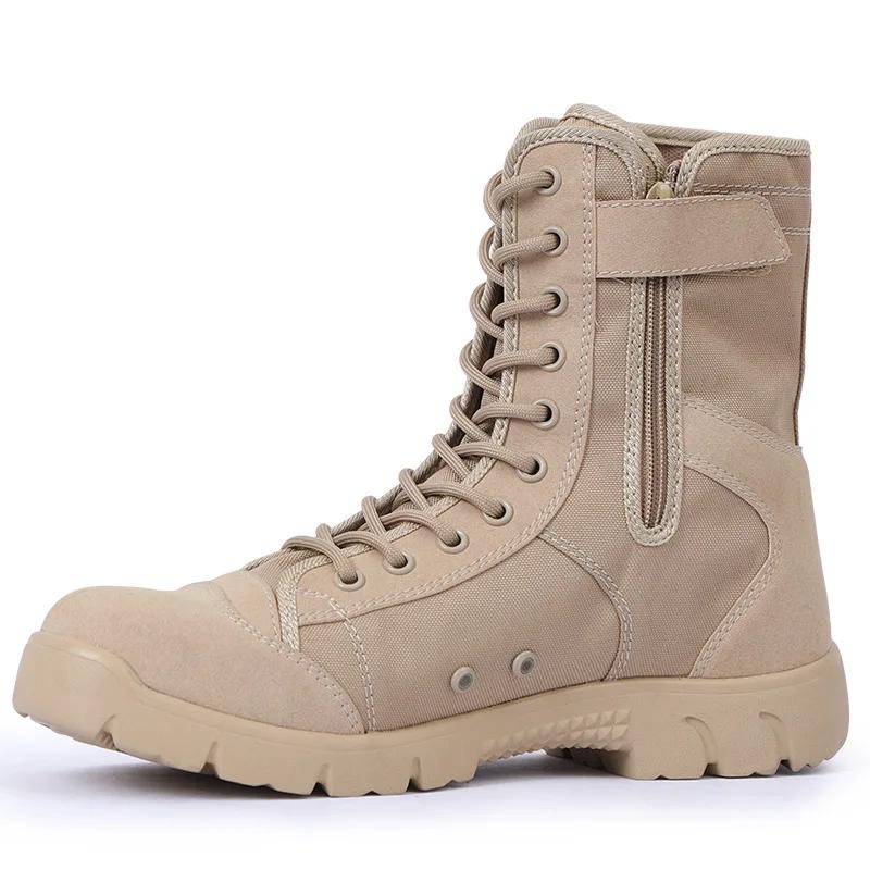 Fashion Tactical Men Boots Special Force Leather Waterproof Desert Combat Men Ankle Boots Work Shoes Plus Size Hiking Shoes Boots Men