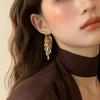 Korean Style Metal Sequin Earrings Bling Bling Gold Earrings Long Tassel Dangle Earrings  Gift