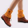 Short Women Crochet Boot Cuffs Socks Topper Gaiters Winter Button Cable Knitted Solid Color Elastic Leg Warmers Gifts