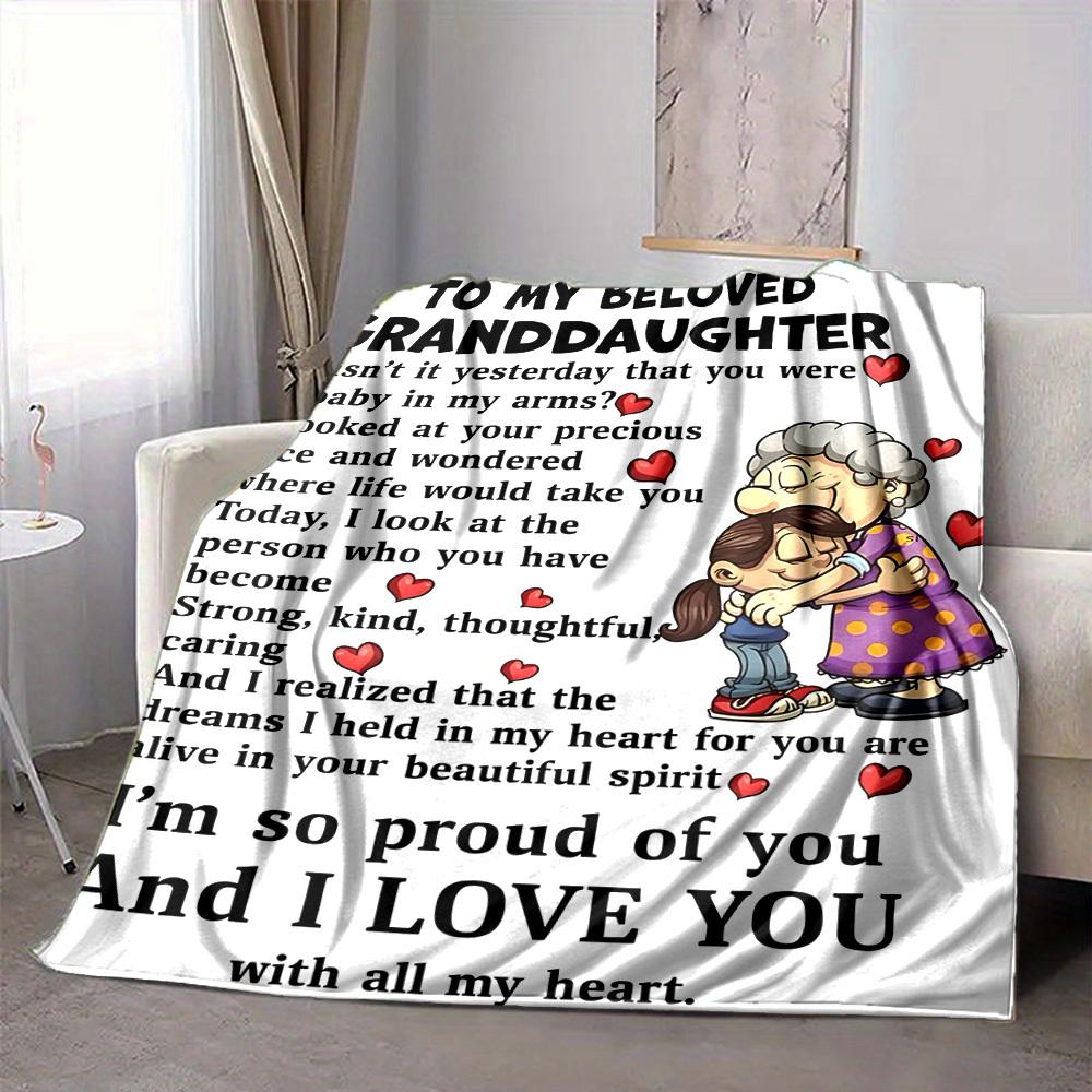 1PC To Granddaughter Gifts Blanket, Throw For Sofa, Bed, Travel, Printing Blanket With Soft And Warm Fabric yy250918199