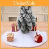 Stilvoller rotfarbener Weihnachtsbaumrock mit weißer Kante, luxuriöser Stoff für Weihnachtsdekoration