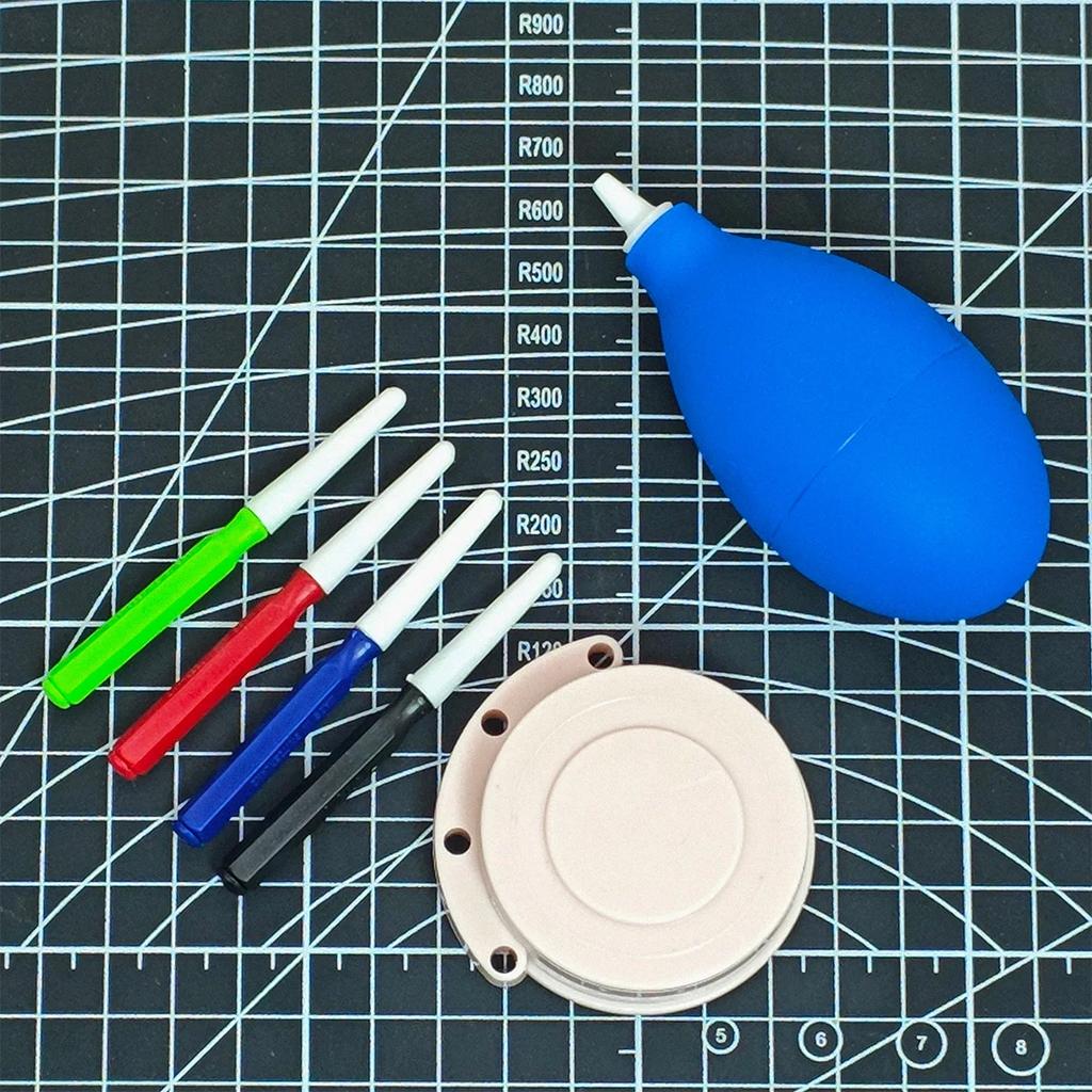 6PCS Watch Repair Tool Kit Watch Oiler 1 Oil Cup 4 Oil Pen Pins Air Dust Blower Watch Oil Applying Tool Watch Repair Tool Kits