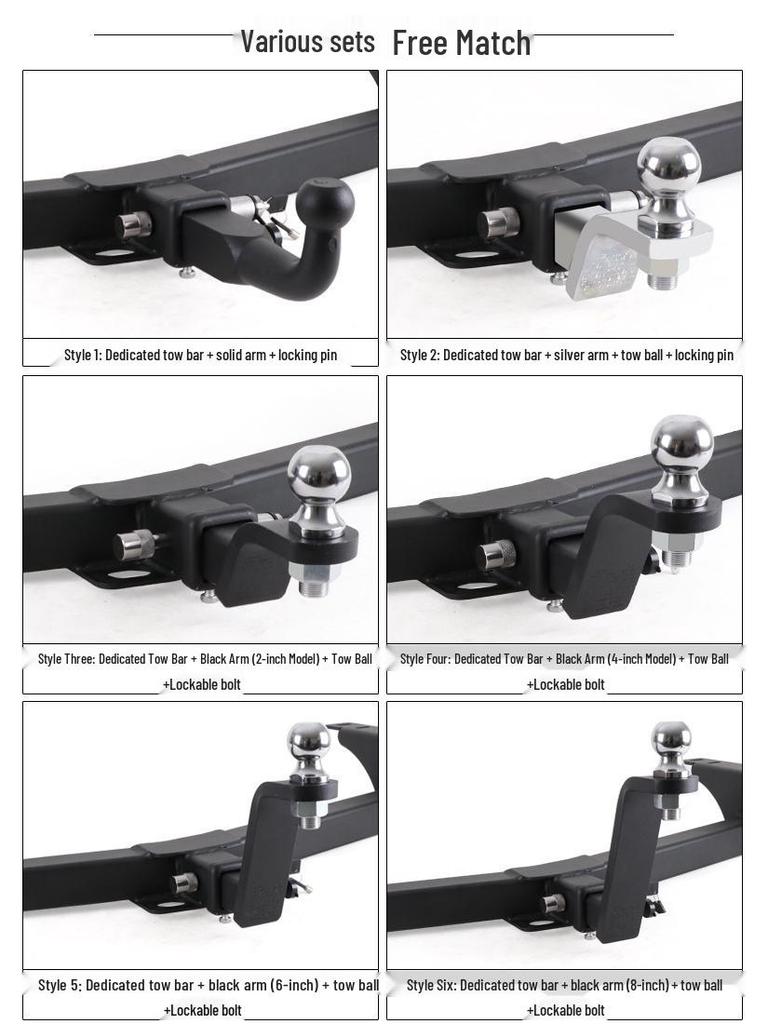 Prado Trailer Hitch: Compatible with 2700/4000 LC120/150 Rear Tow Bar Towing Hook