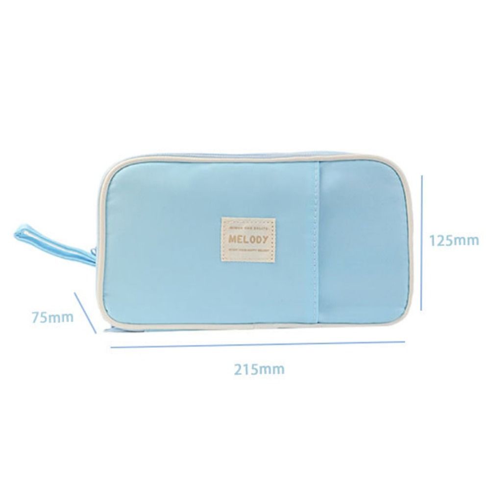 Lightweight Stationery Storage Bag Dirty-proof Pen Organizer Pouch Double-side Pen Bag  School