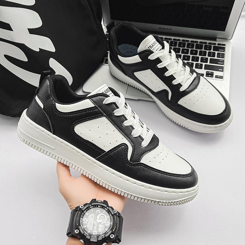 New Fashionable Men's Casual Sports Shoes Outdoor Sports Thick-Soled Shoes Breathable Lightweight White Running Tennis Shoes