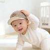 Plaid Unisex Infant Duckbill Baseball Cap - Soft Brim Baby Sun Hat for Spring and Autumn