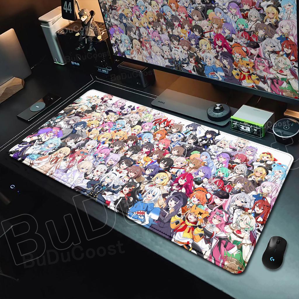 New Mouse Pad Large Hololive Minato Aqua Inugami Korone Computer Office Game Rubber Anti-slip Gaming Keyboard Desk Pads Mousepad