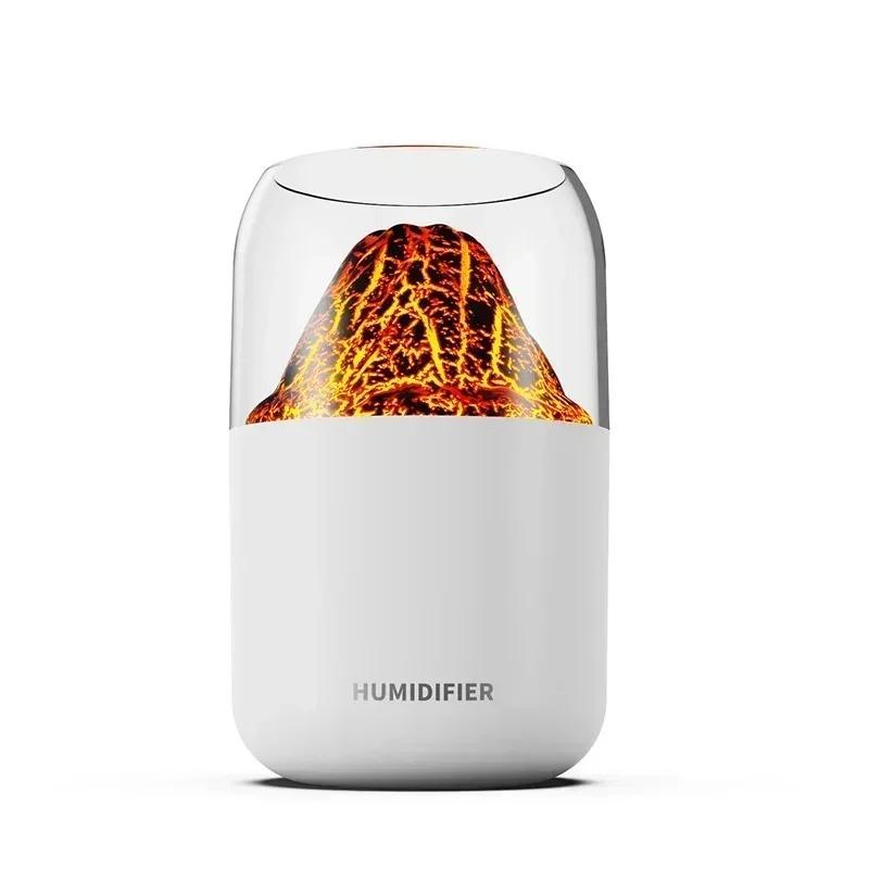 

USB Volcano Style Humidifier Diffuser with LED Night Light Creative Aromatherapy Misting for Room Office Gift