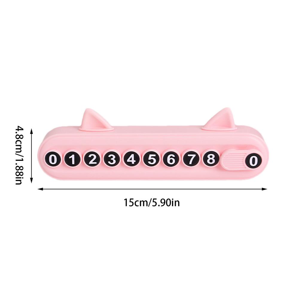 Temporary Parking Telephone Number Card Temporary Parking Plate With Cat Ear Parking Number Plate For Cars