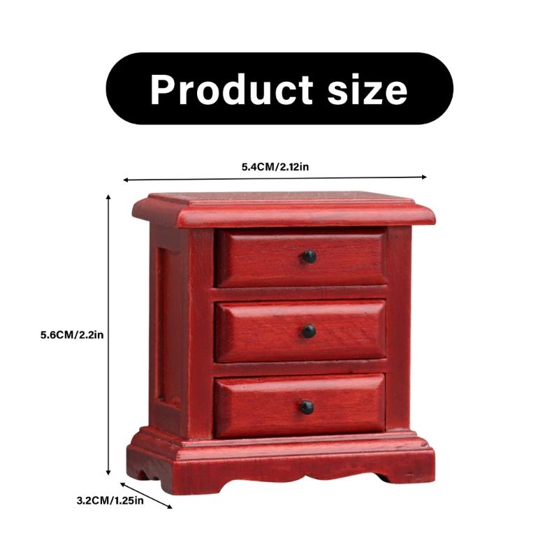 Elegant Dollhouses Miniature Side Cabinet Model Furniture Perfect For Enhancing Dollhouses Project Scene Decoration
