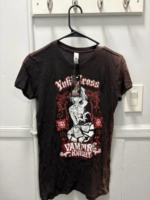 Vampire Knight Yuki Cross Shirt Womens Medium Black Graphic Anime Manga 2008