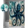Vintage Octopus Texture Shower Curtains Waterproof Bath Curtains Home Decor Modern Luxury Bathroom Curtain