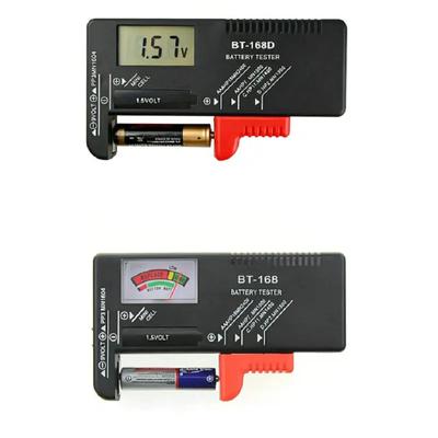 BT-168D BT-168 Dijital Pil Test Cihazı LCD Ekran AA/AAA/C/D/9V/1.5V Düğme Pil Pil Kapasitesi Kontrol Dedektörü Voltaj Ölçer