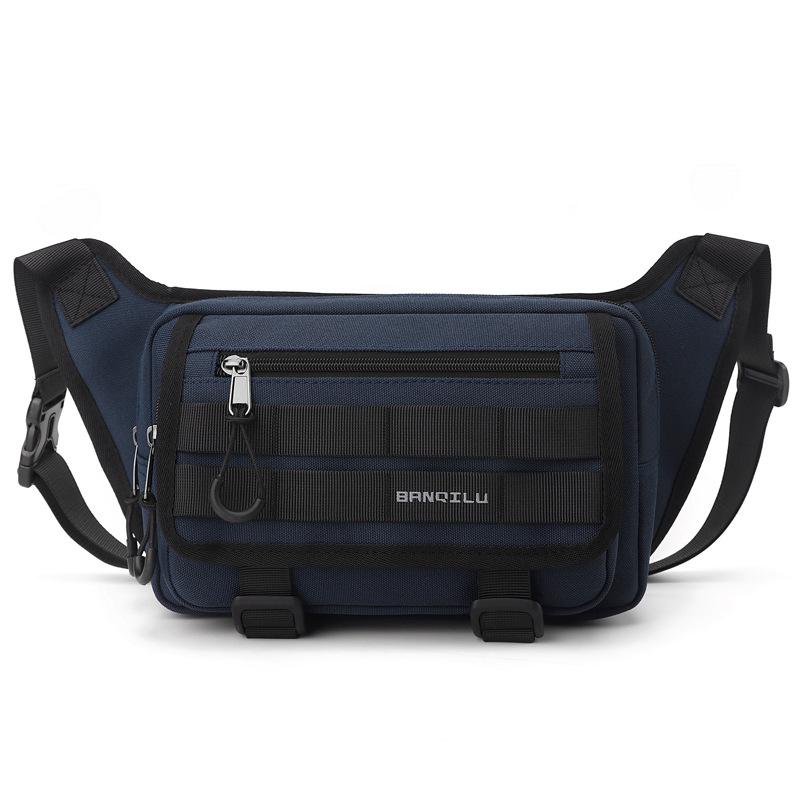 

Мужская поясная сумка Многофункциональная уличная сумка через плечо Велосипедная сумка через плечо Водоотталкивающая сумка на грудь тёмно-синий