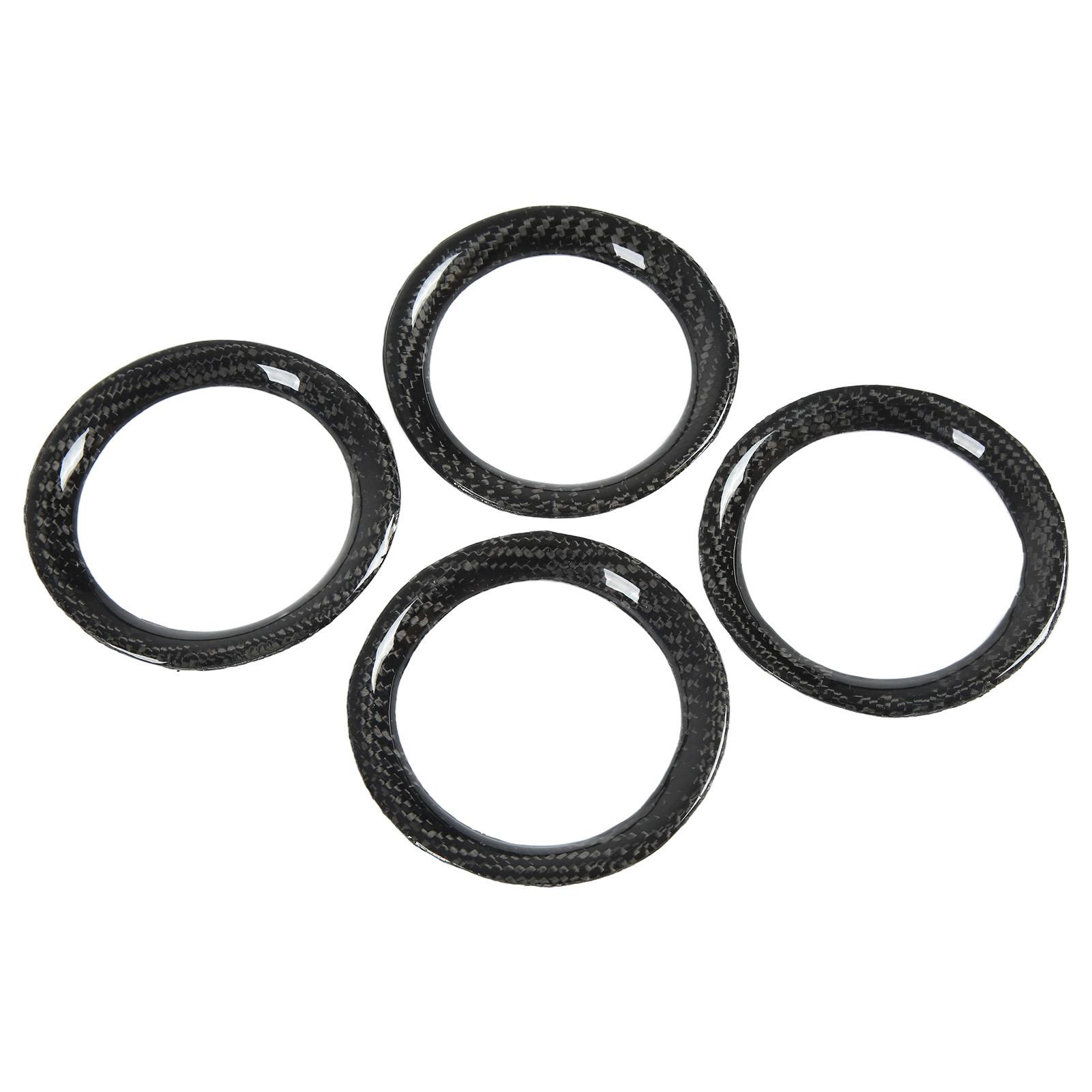 

4Pcs Dashboard AC Vent Air Conditioning Air Outlet Ring Trim Sticker Carbon Fiber for GT‑R R35 2008‑2016