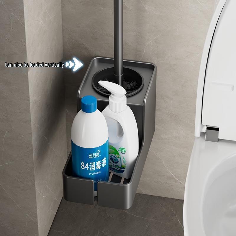 Wall-Mounted Toilet Brush with Holder
