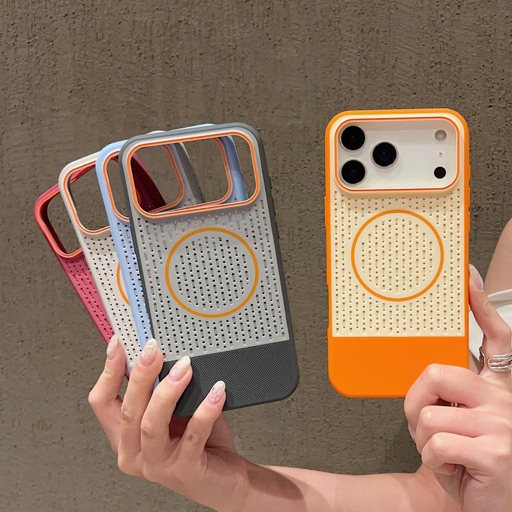 Magnetic Breathable Mesh Phone Case for iPhone 18 Pro Max, 17, 16 PM - Frosted, Anti-Slip, Full Coverage
