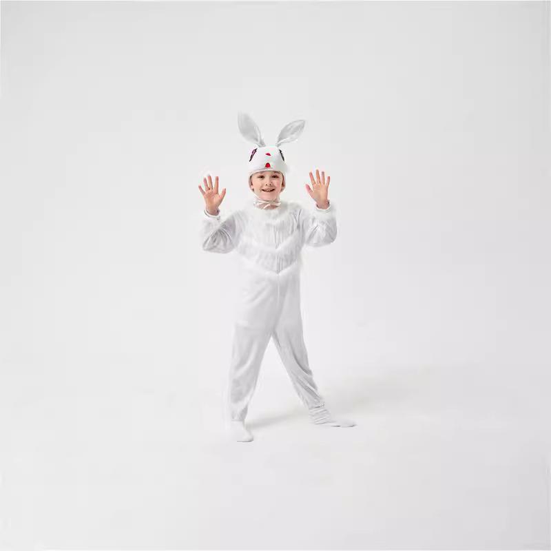 

Детский костюм зайчика на День защиты детей, одежда для ролевых игр в детском саду, костюм зайчика для выступлений, животные комбинезоны 100CM