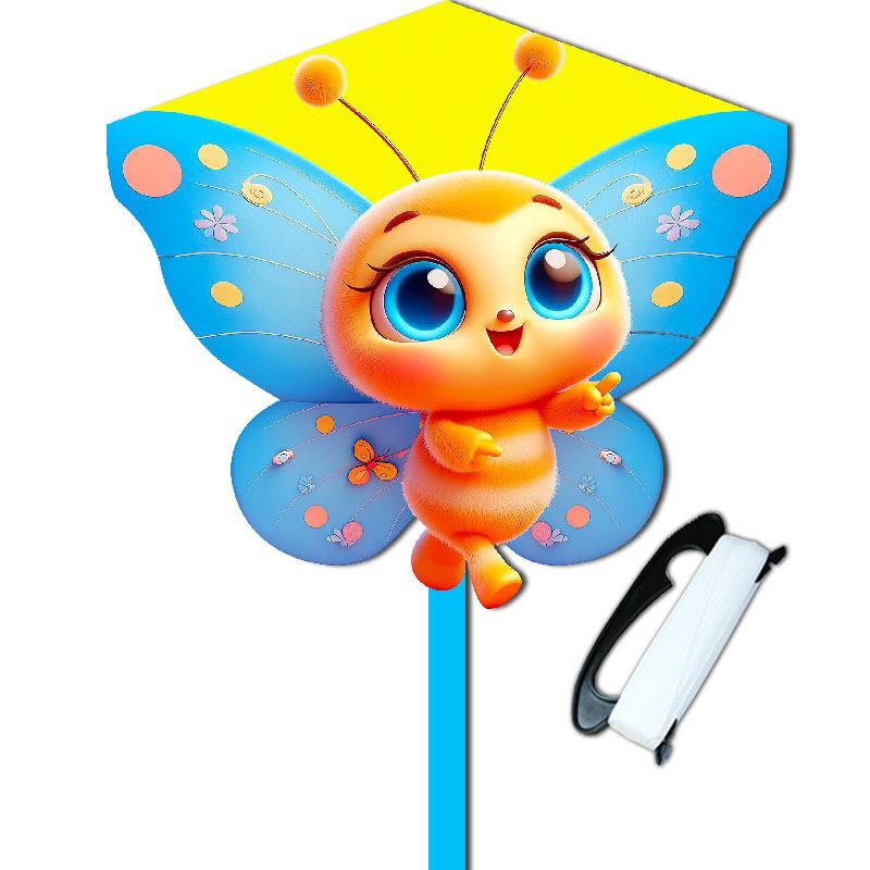 

Butterfly Kite With Polyester Fabric And Glassfiber Skeleton For Childrens Festival Gift 0.86m жовтий