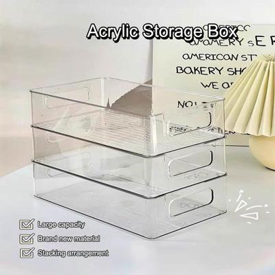 Acrylic Storage Box Desktop Storage Box Cosmetic Household Transparent Acrylic Organising Box Sundries Shelf