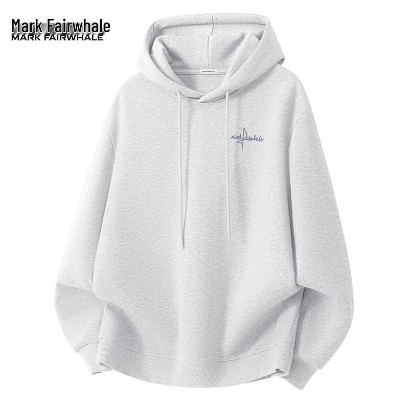 Mark Fairwhale Men's Loose-Fit American-Style Hooded Pullover Sweatshirt