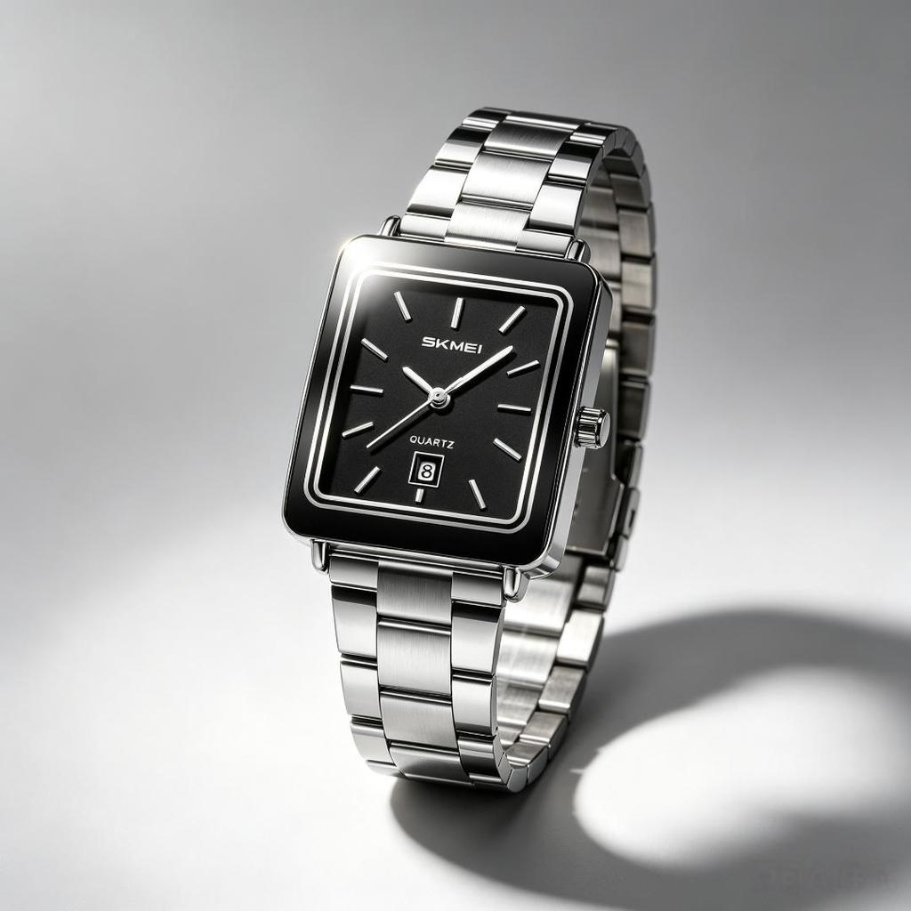 Orologio da Donna al Quarzo SKMEI Oro Quadrante Nero Acciaio Inossidabile Retrò 2566