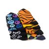 1 Paar neue, ausgefallene Totenkopf-Socken für Herren, Tiger-Cartoon-Alien-Motiv, Hip-Hop-Orange, verrückte Trend-Socken, Geschenk